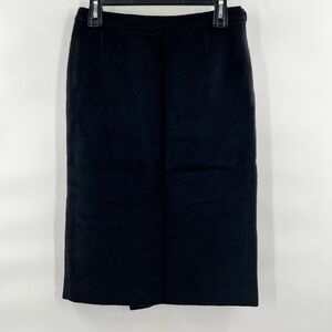 Time Postmodern 100% wool black pencil skirt size 2